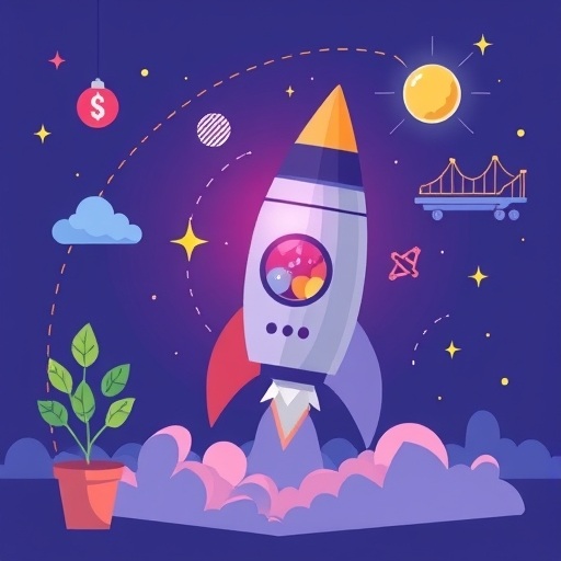 創新新創公司的插畫