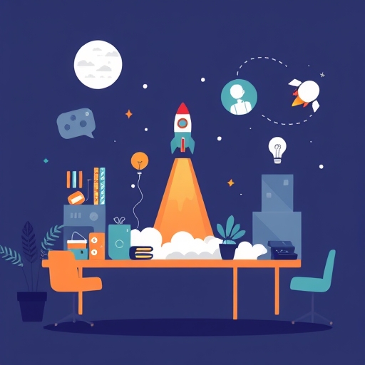 創新新創公司的插畫