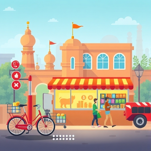 印度快速商務的插圖