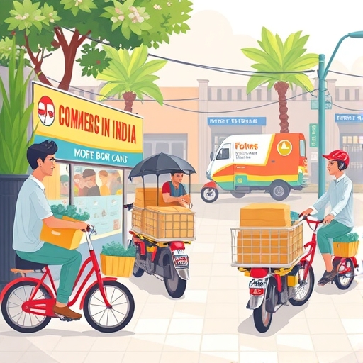 印度快速商務的插圖