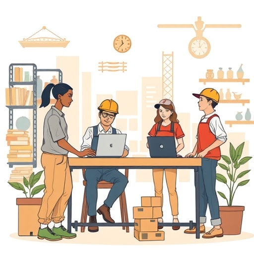 自營工作者的插圖