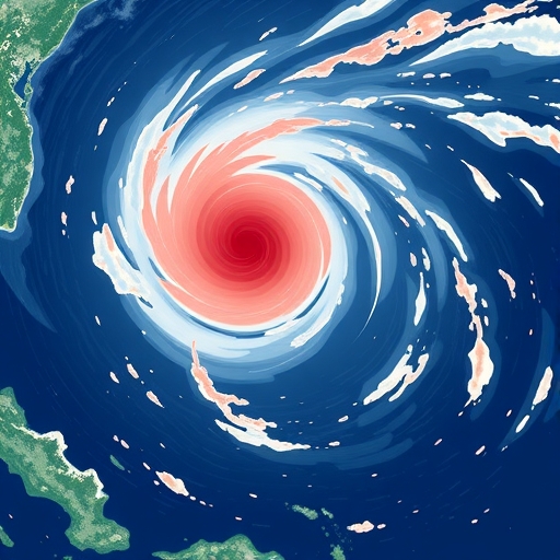 一張颱風警報的插圖