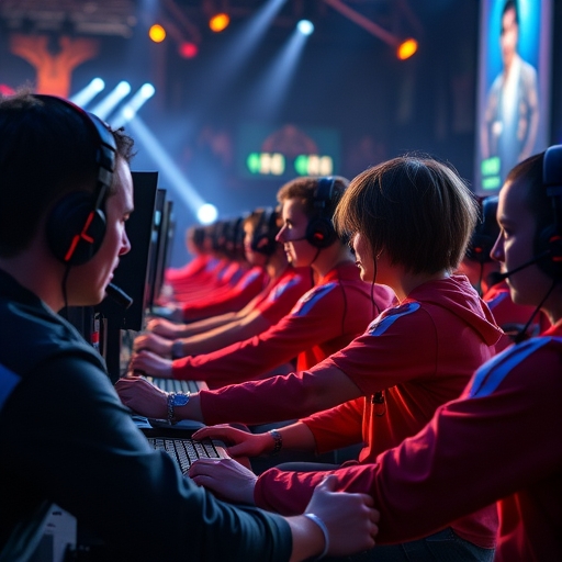 一場激烈的電競競賽