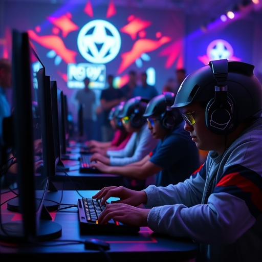 一場激烈的電競競賽