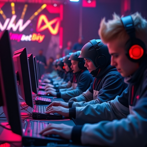 一場激烈的電競競賽