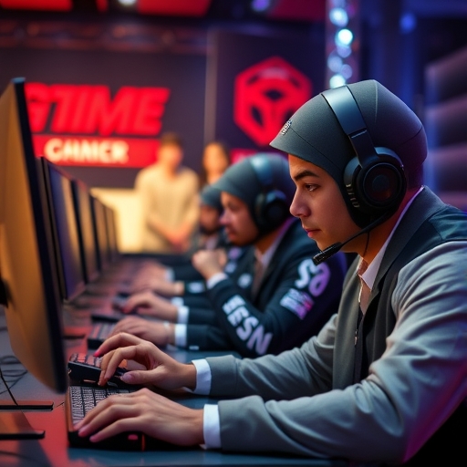 一場激烈的電競競賽