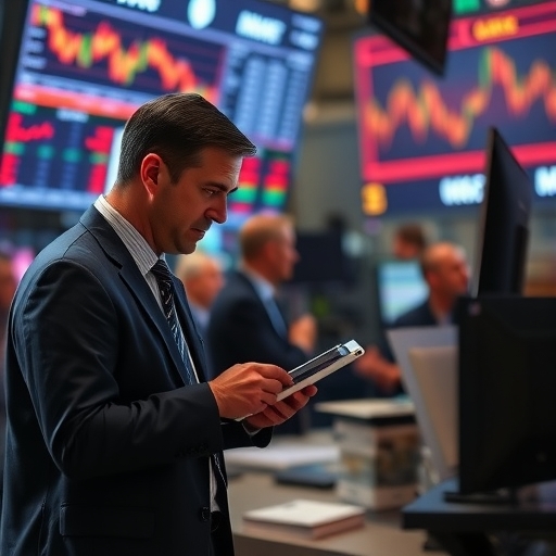 投資人正在分析股市趨勢