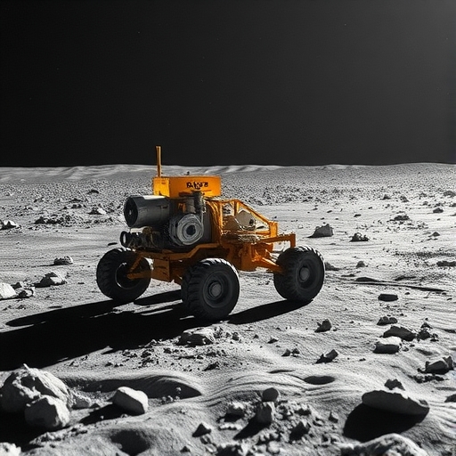 月球表面上的水冰探測漫遊車