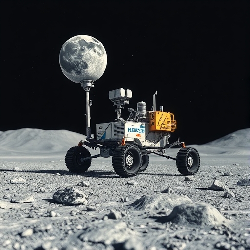 月球表面的藍月Mark 1登陸器