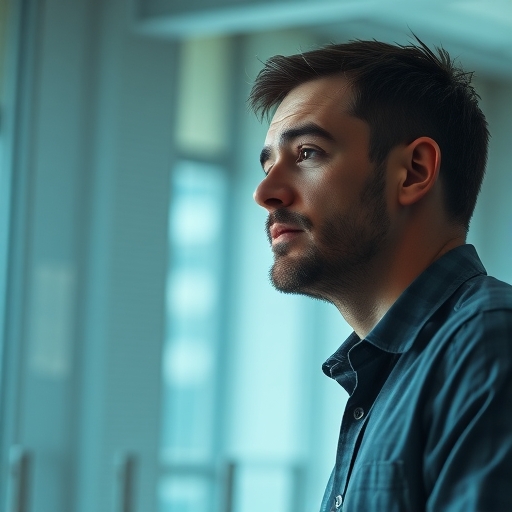 一位男子正在街頭交易股票