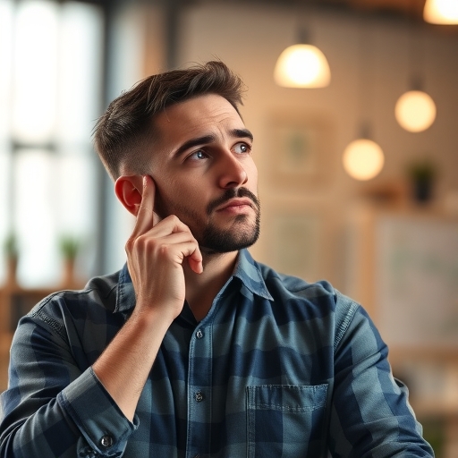 一位男子正在思考職業生涯的變動