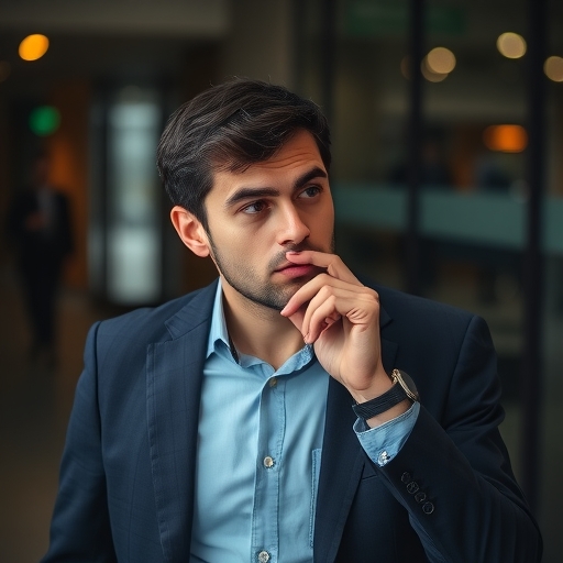 一位男子正在街頭交易股票