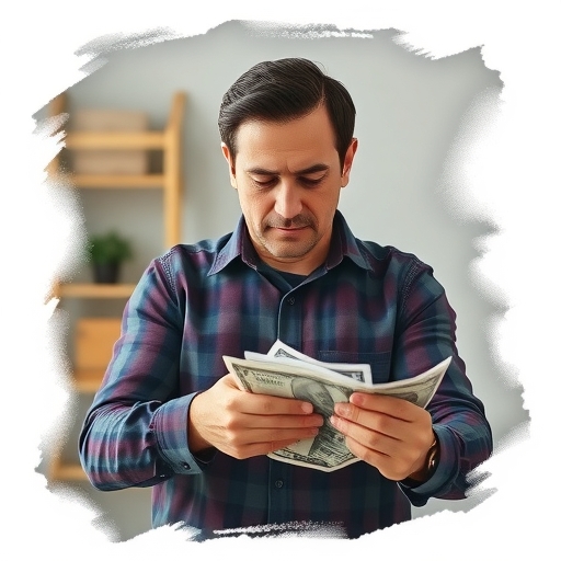 一位男子感受到高房貸壓力