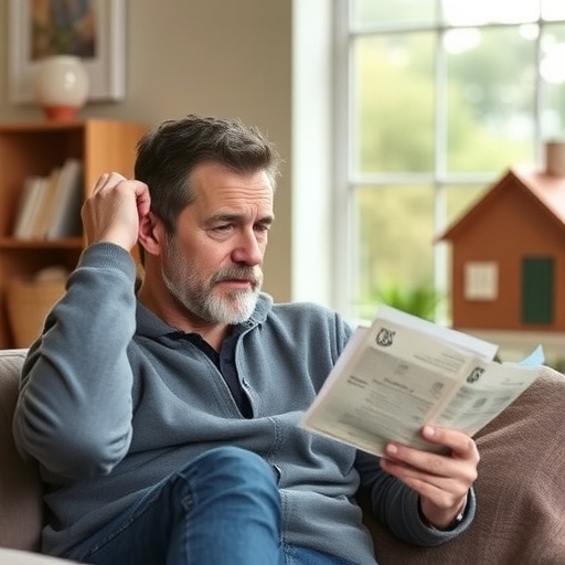 一位男子感受到房貸壓力