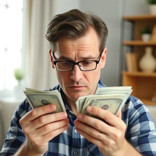 一位男子正在承受房貸壓力