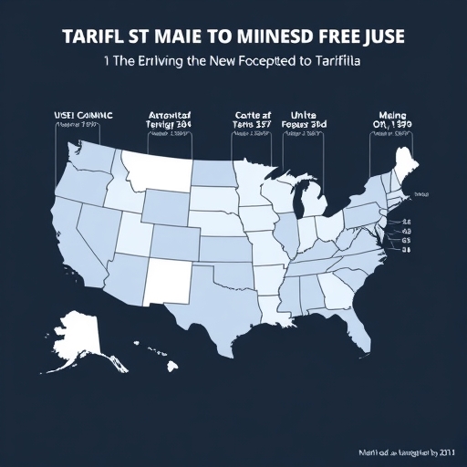 美國關稅分布地圖