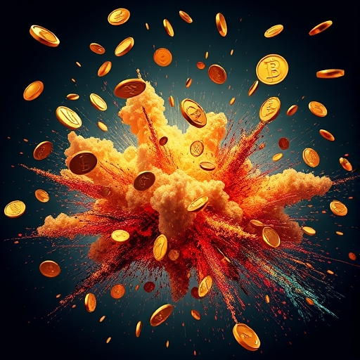 迷因幣爆炸的圖像