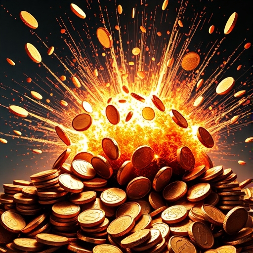 迷因幣爆炸的圖像