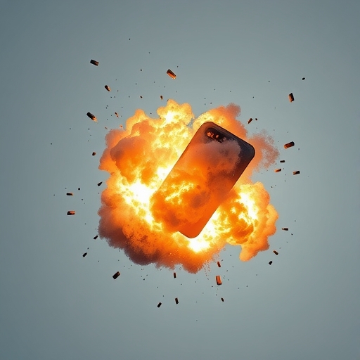 行動電源爆炸中