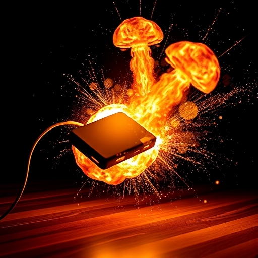 行動電源爆炸中