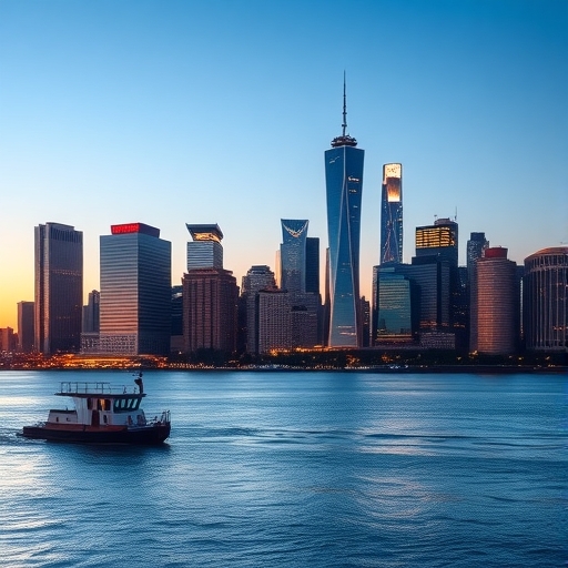 現代城市天際線展示白天景象