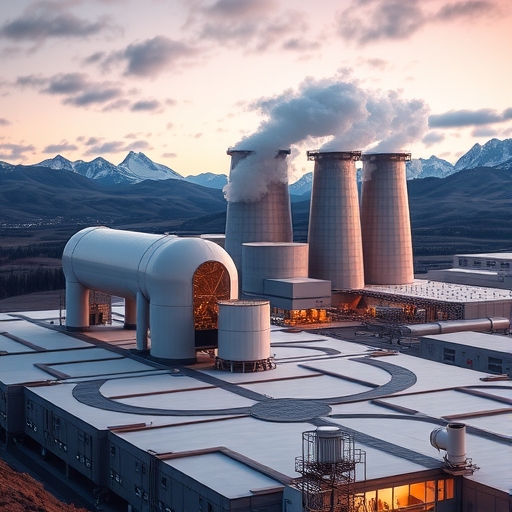 現代地熱發電廠的外觀