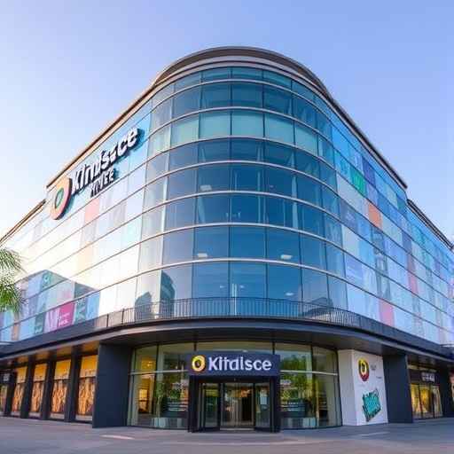 現代化購物中心的外觀與入口