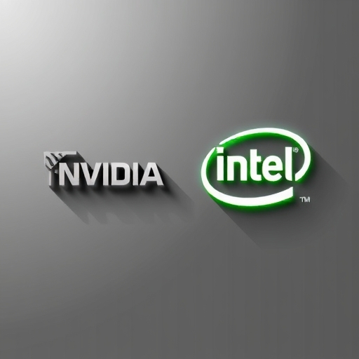 nvidia和intel合作概念的圖像