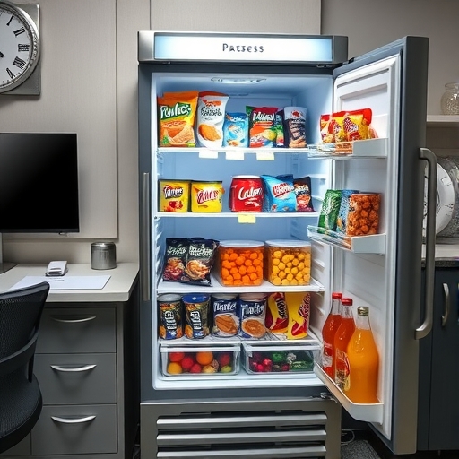 員工自取零食的辦公室冰箱