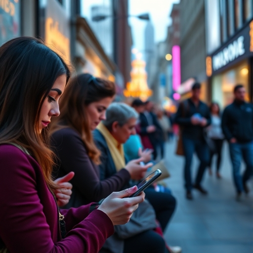 人們使用智能設備