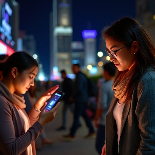 人們使用智能設備