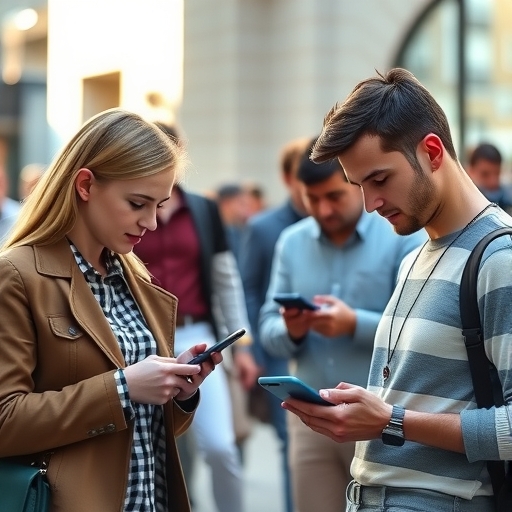 人們使用智能設備