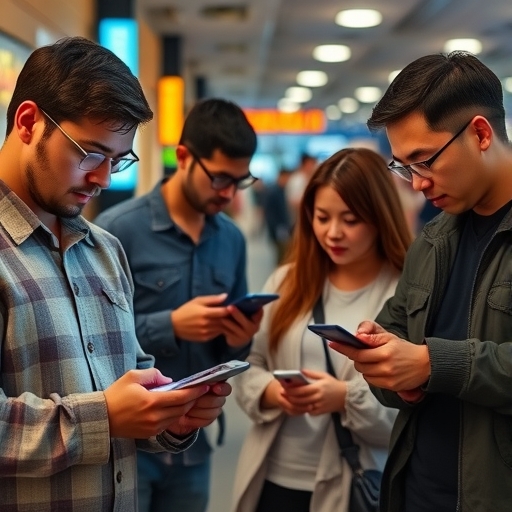 人們使用智能設備