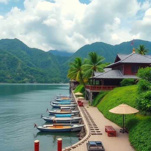 台灣退休天堂的寧靜海岸景色