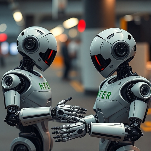 機器人與人類在辦公室共事