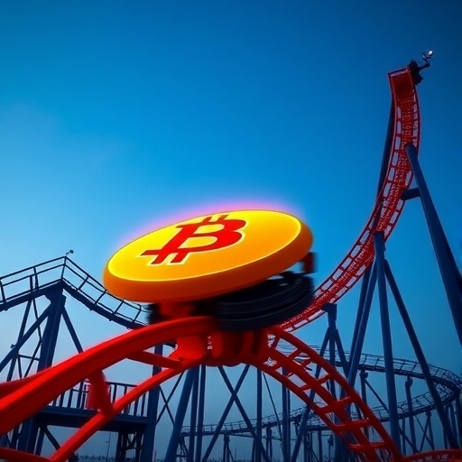 比特幣符號的雲霄飛車