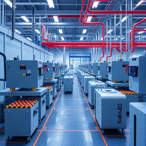 半導體工廠中的高科技設備