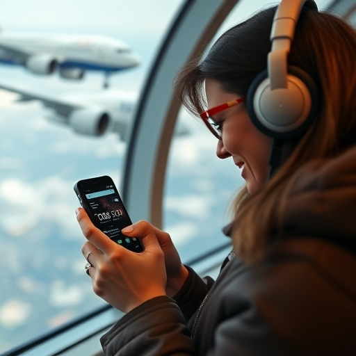 一部智能手機正在搜尋航班