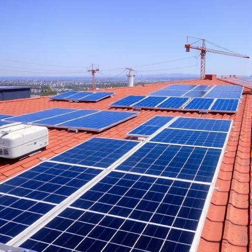 屋頂上的太陽能板