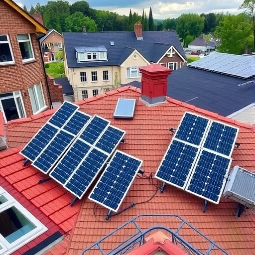 屋頂上的太陽能板