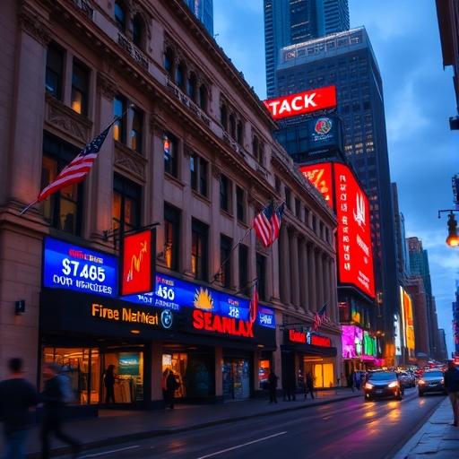 股票市場下跌的趨勢圖