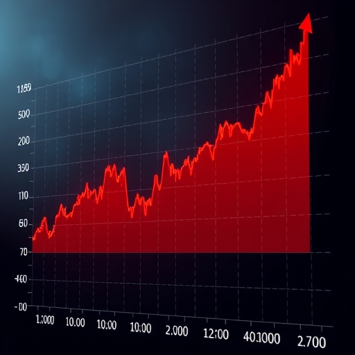 股票市場圖表顯示上升趨勢
