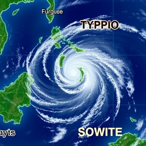 強烈颱風逼近海岸