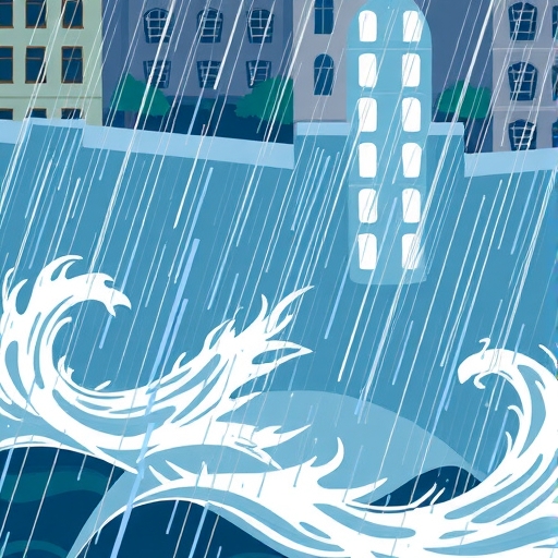 強風豪雨的插圖