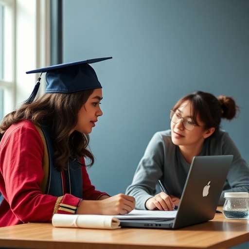 學生申請獎學金的情景