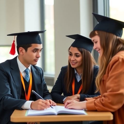學生申請獎學金的情景