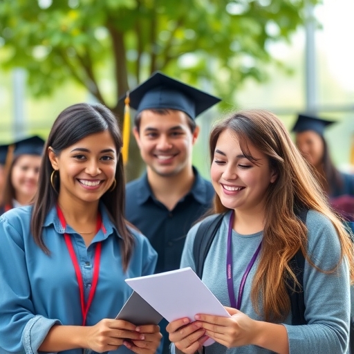 學生申請獎學金的情景