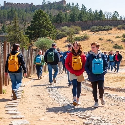 一名學生在辦理簽證手續