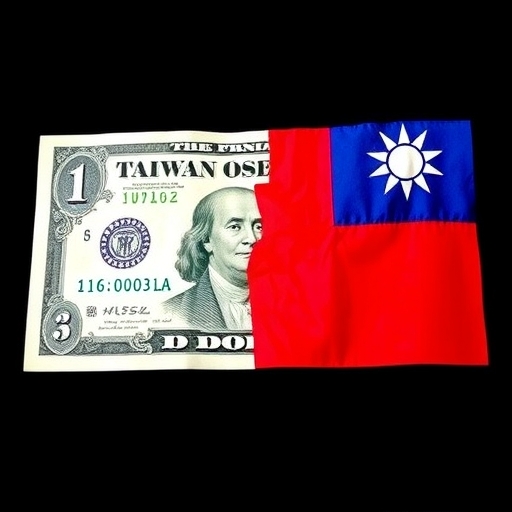 新台幣與美元的匯率走勢圖