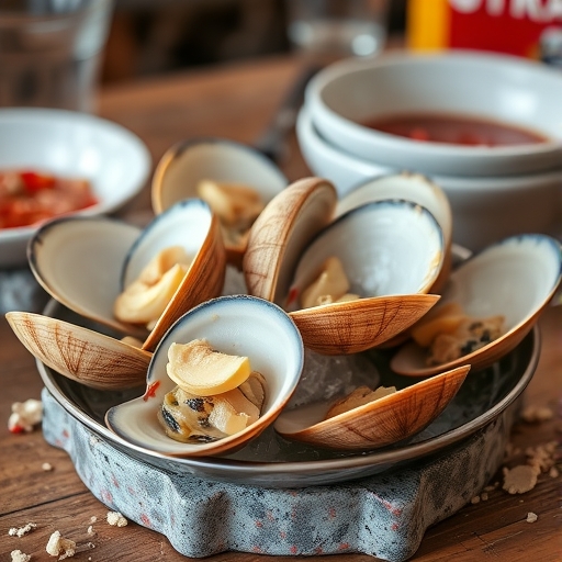 桌上有美味的文蛤